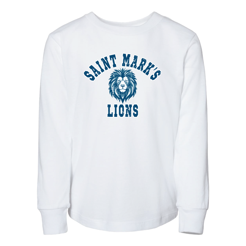 Spirit Lion White Long Sleeve Toddler Tee