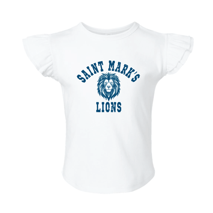 Saint Mark's Classic Girls Flutter Sleeve Toddler Tee