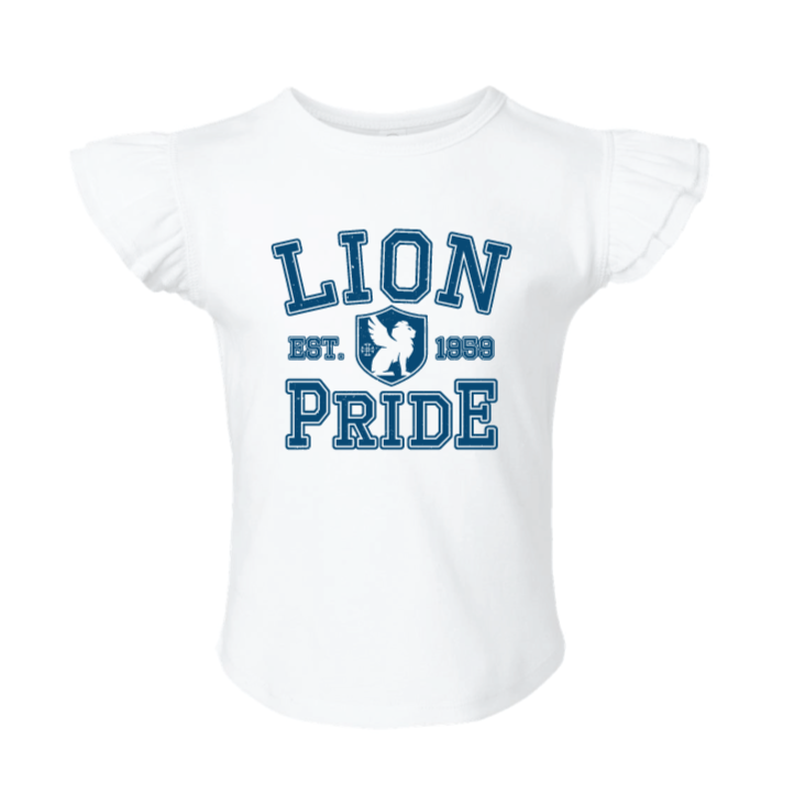 Lion Pride Girls Flutter Sleeve Toddler Tee