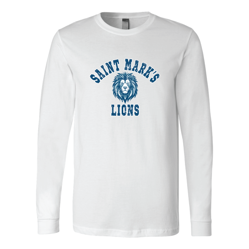 Spirit Lion White Long Sleeve Adult Tee