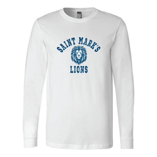 Spirit Lion White Long Sleeve Adult Tee