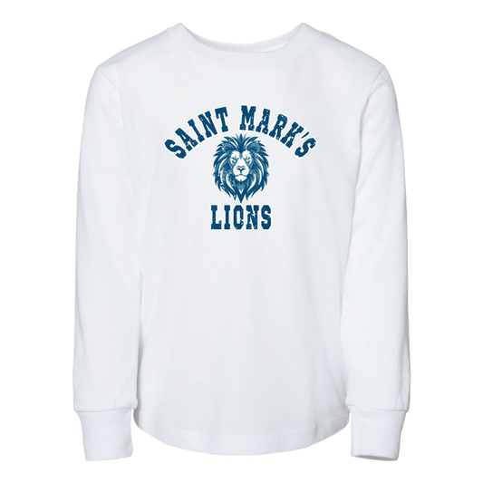 Spirit Lion White Long Sleeve Toddler Tee