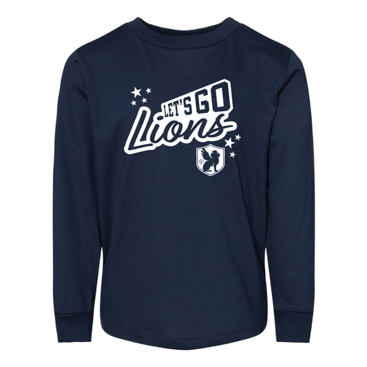 Let's Go Lions Long Sleeve Toddler Tee